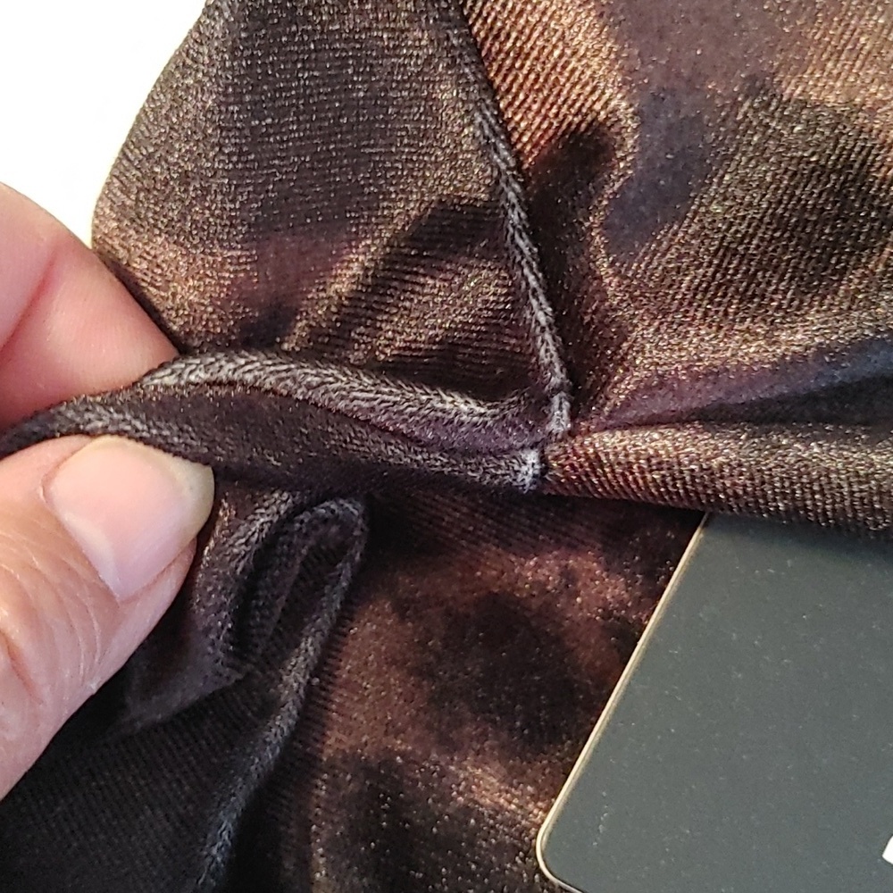 🇨🇦 NWT BRONZE TIE DYE VELVET DRESS - Picture 9 of 9